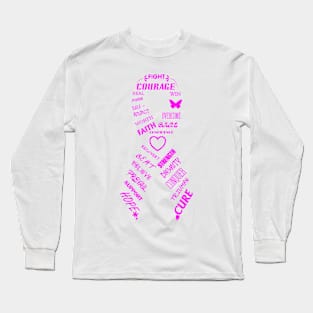 Breast Cancer Inspiration Ribbon Long Sleeve T-Shirt